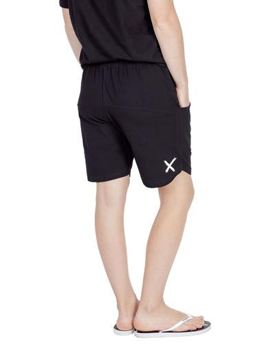 Home-Lee  Apartment Shorts Black with White X