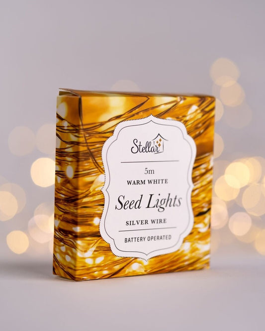 Stellar Haus 5m Seed Lights - Silver Battery