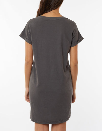 Silent Theory Palm Springs Tee Dress Coal