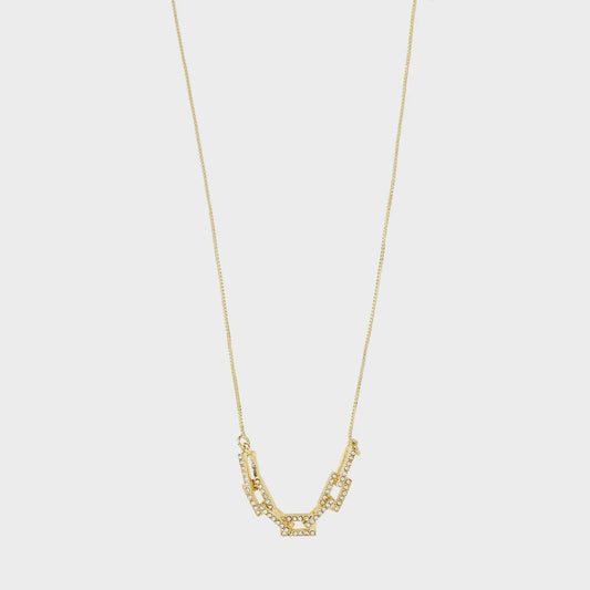 Pilgrim Necklace Coby Recycled Crystal Pentant Gold Plated