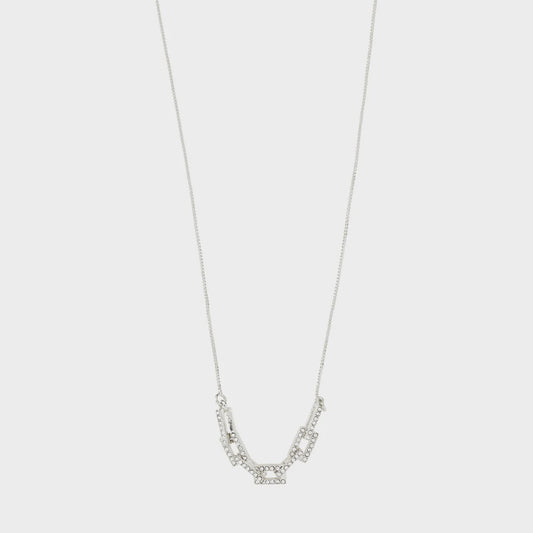 Pilgrim Necklace Coby Recycled Crystal Pentant Silver Plated