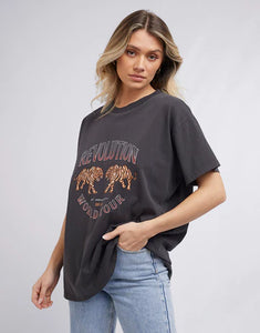 All About Eve Revolution Tee Washed Black