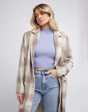 All About Eve Phillipa Check Coat Check