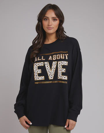 All About Eve Anderson Patched LS Tee Black