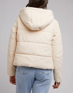 All About Eve Cali Cord Puffa Vintage White