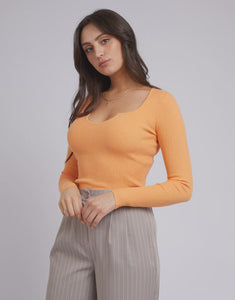 All about Eve Mae Knit Top Orange