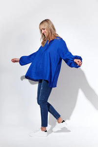 Haven Nagano Blouse Cobalt