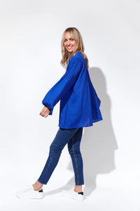 Haven Nagano Blouse Cobalt