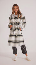 Load image into Gallery viewer, MinkPink Watson Check Coat Cream/Green
