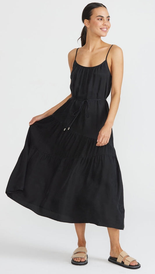 Staples The Label Studio Cupro Sundress Black