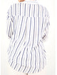 Load image into Gallery viewer, Among the Brave Summer Breeze Navy Stripe Oversized Shirt Navy
