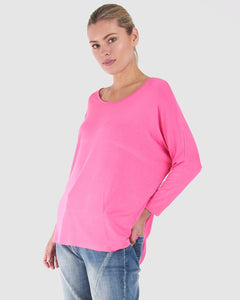 Betty Basics Milan 3/4 Sleeve Top Rouge