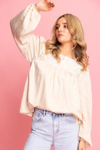 Charlo Hannah Top Beige