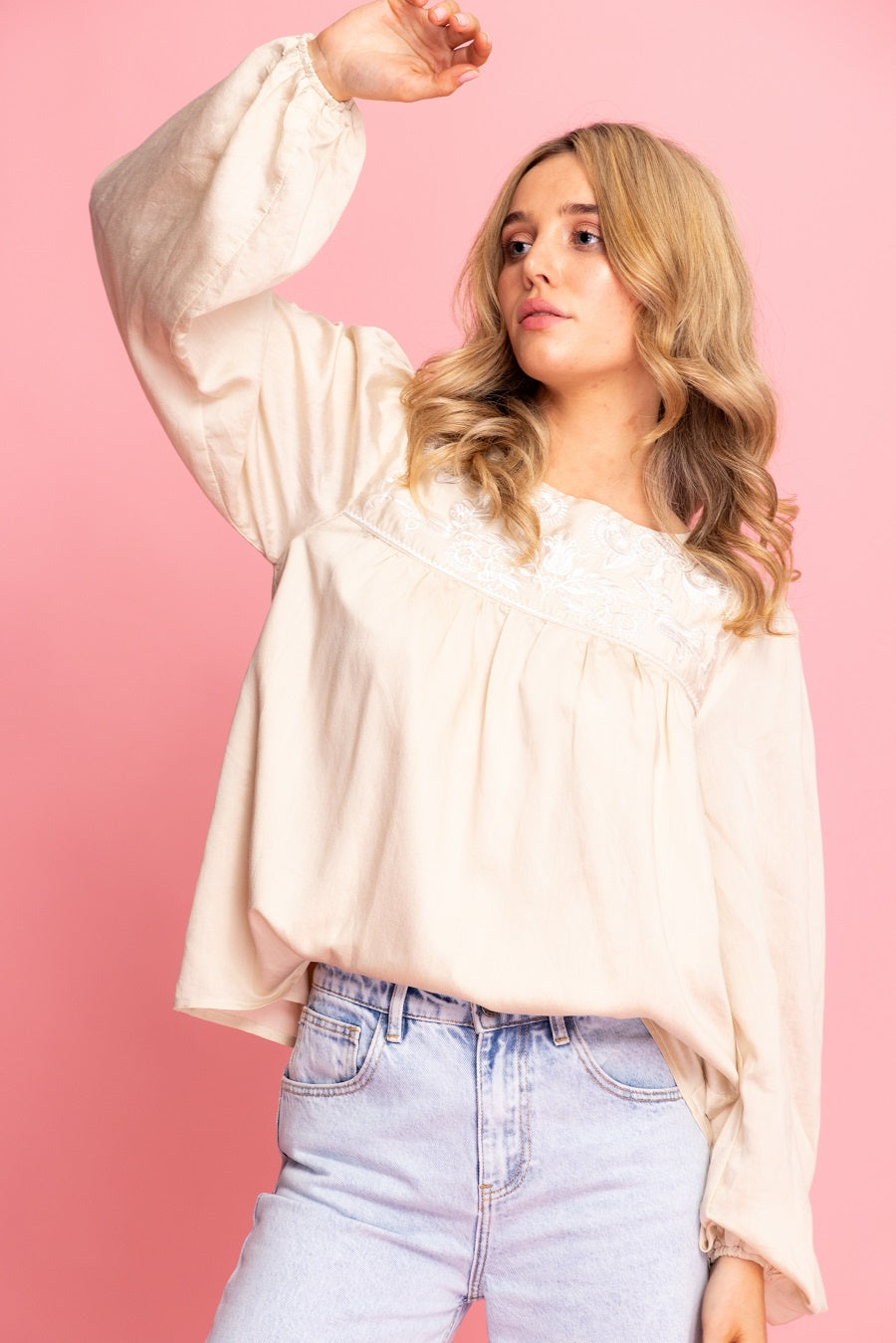 Charlo Hannah Top Beige