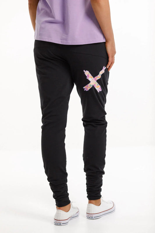 Homelee Apartment Pant Black with Summer Camo Patterned