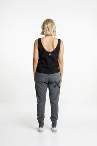 Home-Lee Apartment Pants Charcoal with Matte Black X
