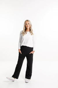 Home-Lee Avenue Pants Black with White X