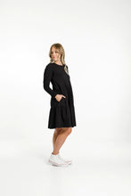 Load image into Gallery viewer, Home-Lee Long Sleeve Kylie Dress Black
