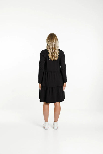 Homelee Long Sleeve Kylie Dress Black
