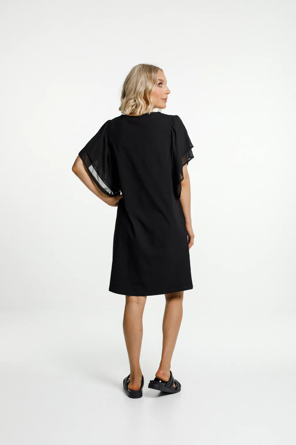 Homelee Lola Dress Black with Black Sleeves