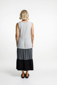Home-Lee Kendall Singlet Dress Grey/Charcoal/Black