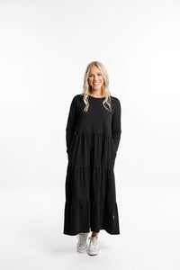 Home-Lee Long Sleeve Kendall Dress Black