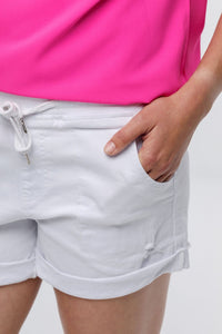 Home-Lee Lagoon Denim Shorts Cut Offs White