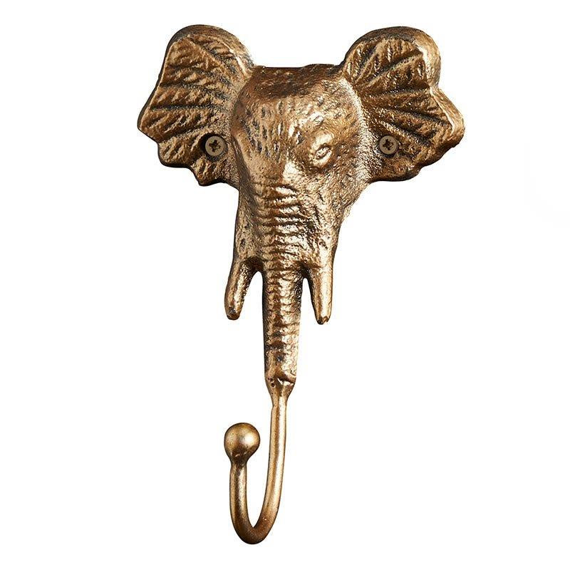 Artisanal Gold Metal Elephant Hook