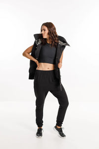 Rose Road Down Puffa Vest Black