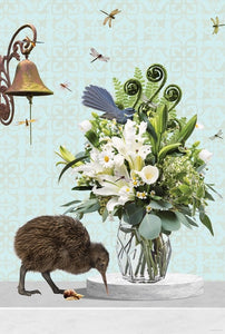 Image Vault Card - Kiwi & Her Fantail