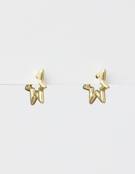 Stella + Gemma Earrings Single Star Gold
