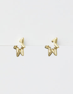 Stella + Gemma Earrings Single Star Gold