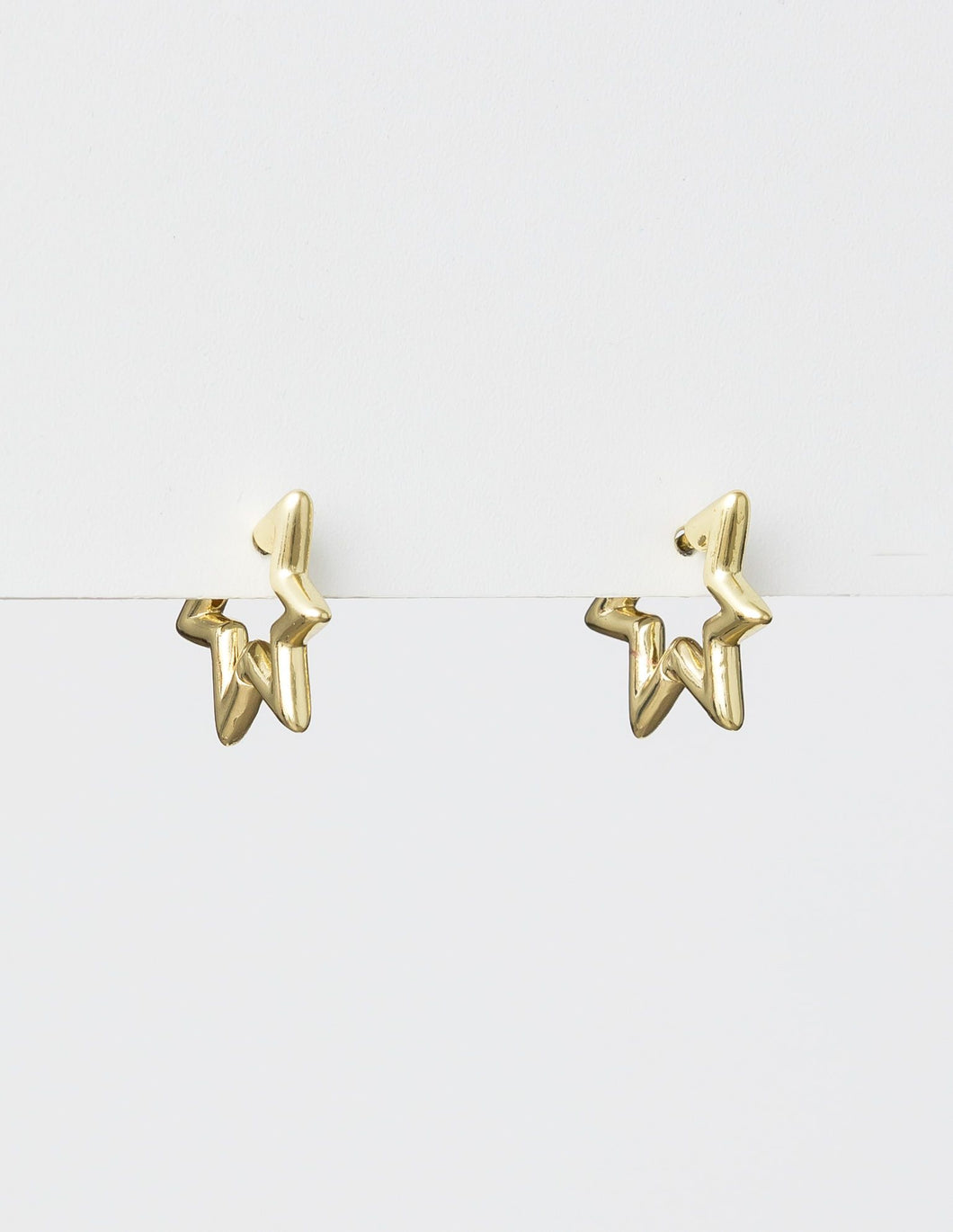 Stella + Gemma Earrings Single Star Gold