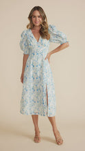 Load image into Gallery viewer, MinkPink Zephyr  Broderie Back Detail Dress Blue
