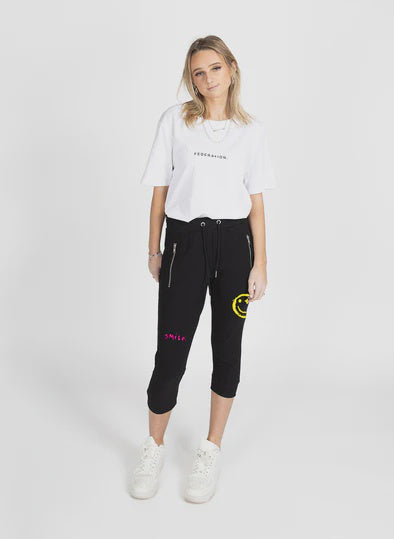 Federation Cut Trackies Scribble Black Multi