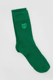 Stella + Gemma Socks Green with Heart
