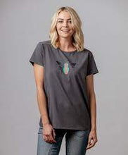 Load image into Gallery viewer, Moss by Mi Moso Bee Motif Tee Charcoal
