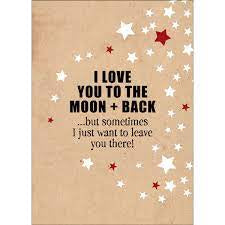 Defamations Card I Love You to the Moon + Back