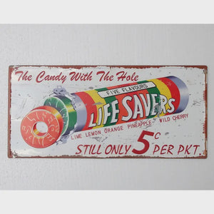 J & M Life Savers Sign