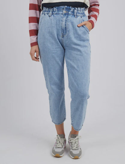 Elm Evie Elastic Waist Jean Blue Wash