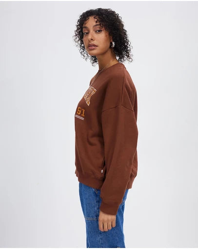 All About Eve NY Sports Sweater Brown