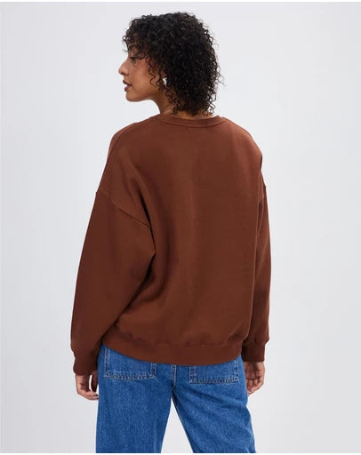 All About Eve NY Sports Sweater Brown
