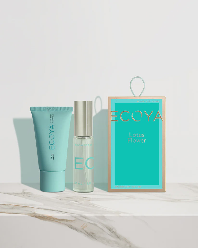 Ecoya Holiday Collection Two Piece Mini Gift Set Lotus Flower