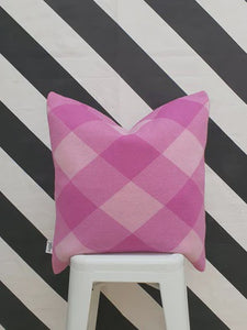 Hello Friday Cushion Violet Check - No Inner